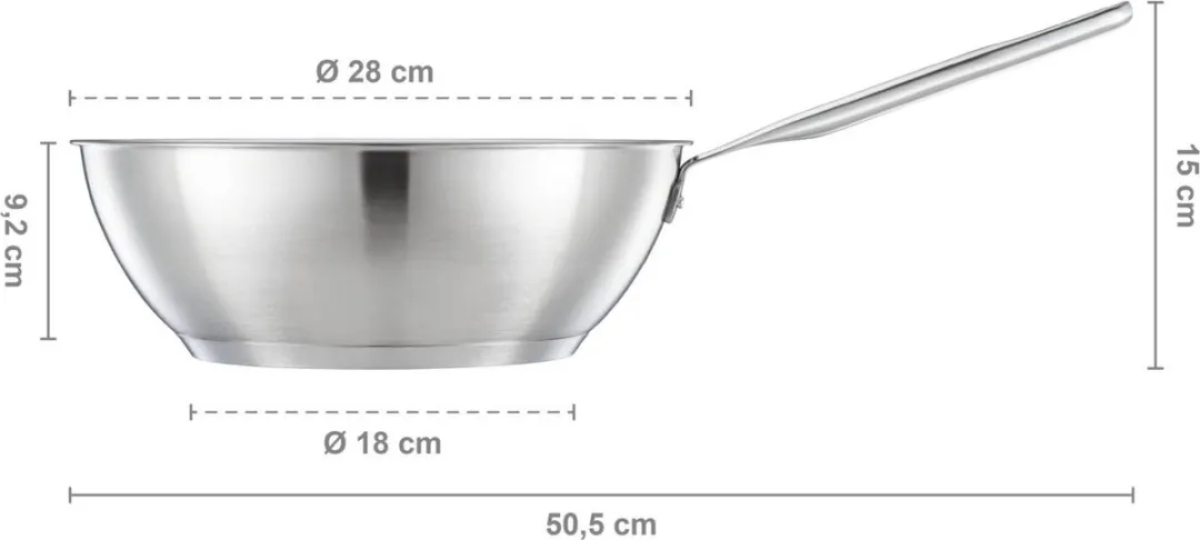 Fiskars All Steel Wok 28cm - RVS