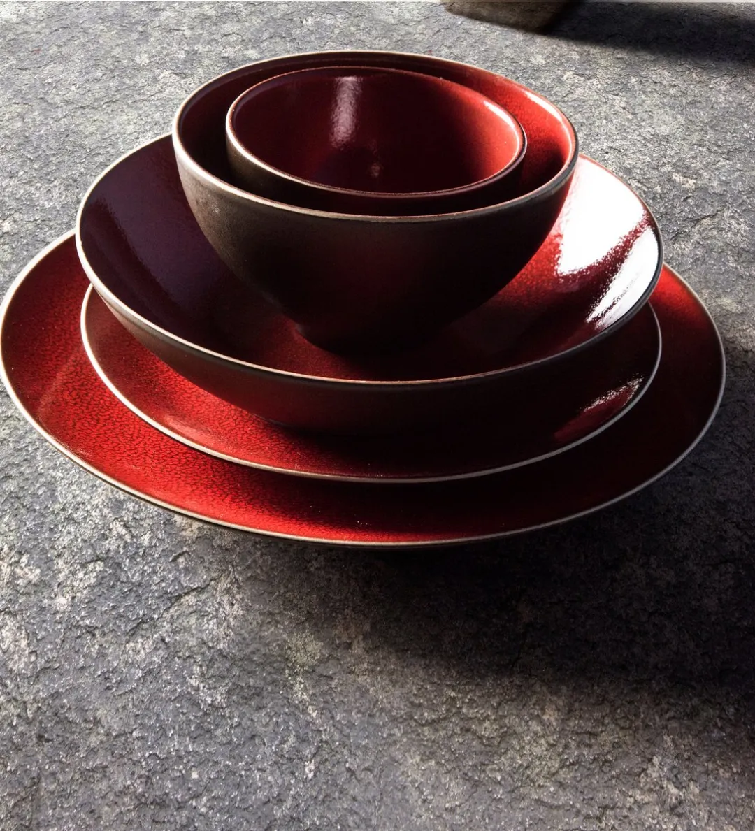 Palmer Lava Schaal 30cl - 2 Stuks - Rood
