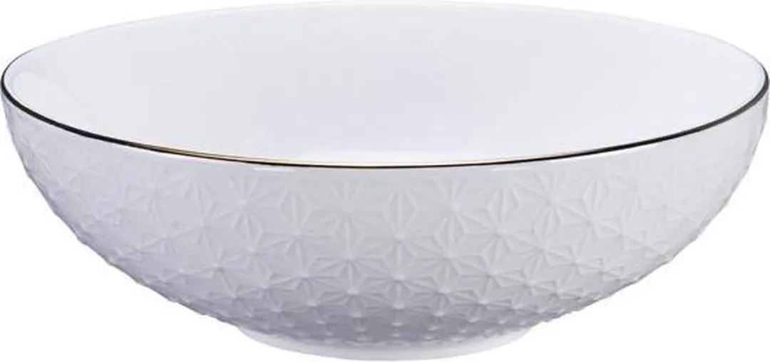 Tokyo Design Studio Nippon White Gold Rim Bowl 19x5.5cm 780ml
