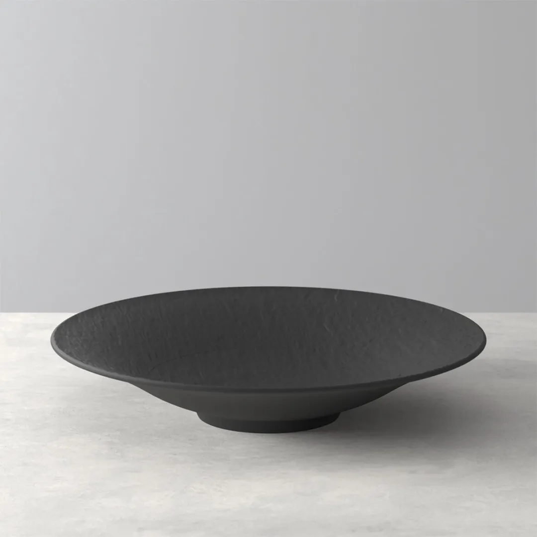 Villeroy & Boch Manufacture Rock Serveerschaal - Ø29cm - Zwart