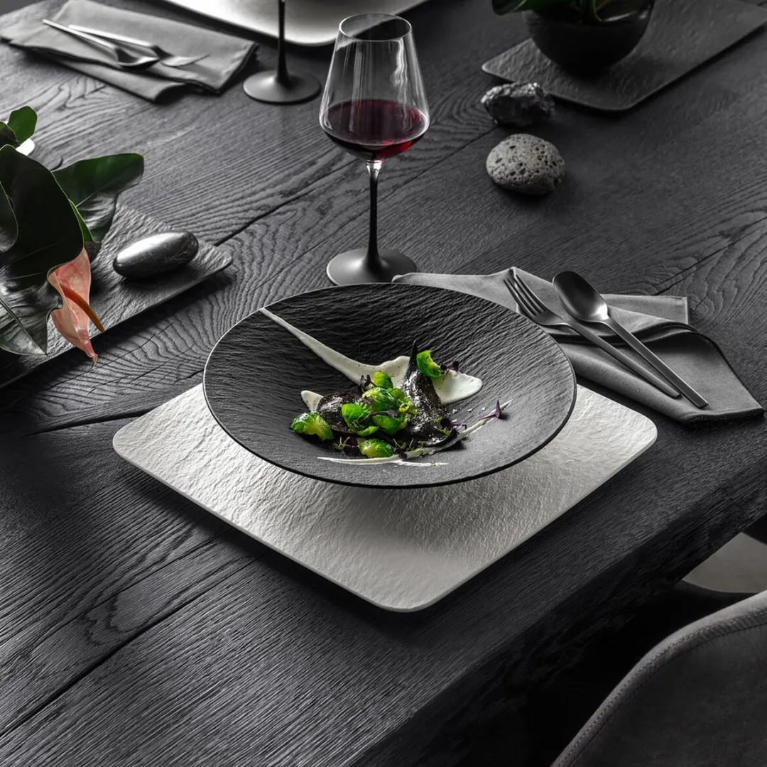 Villeroy & Boch Manufacture Rock Serveerschaal - Ø29cm - Zwart - afbeelding 6 van 6