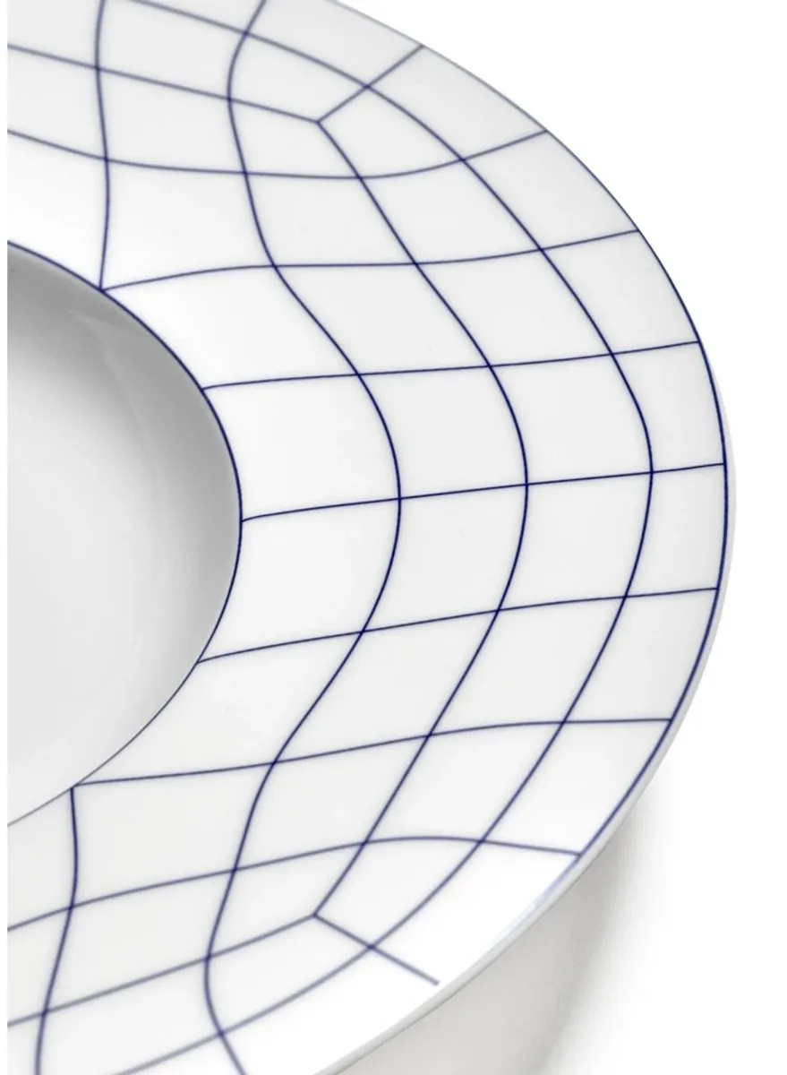 Serax Ann Van Hoey Nido Diep Bord 28cm - Blauw/Wit
