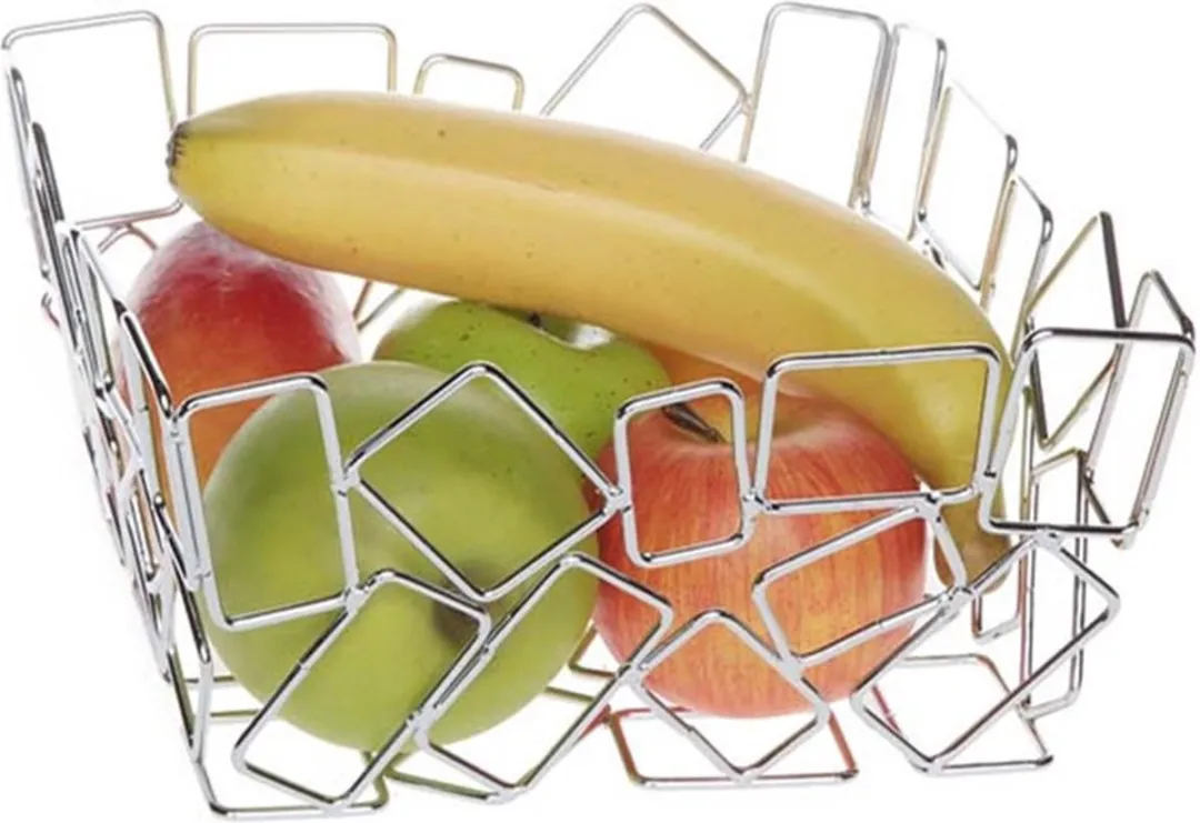 Cosy&Trendy Fruitmand Zilver 22x22x10,5cm