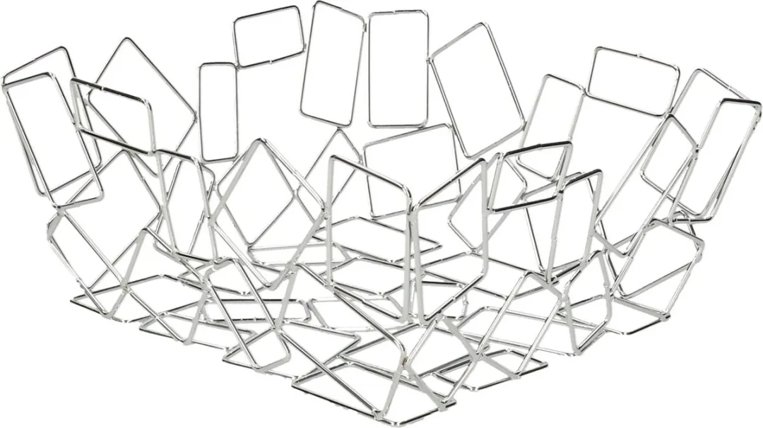 Cosy&Trendy Fruitmand Zilver 22x22x10,5cm