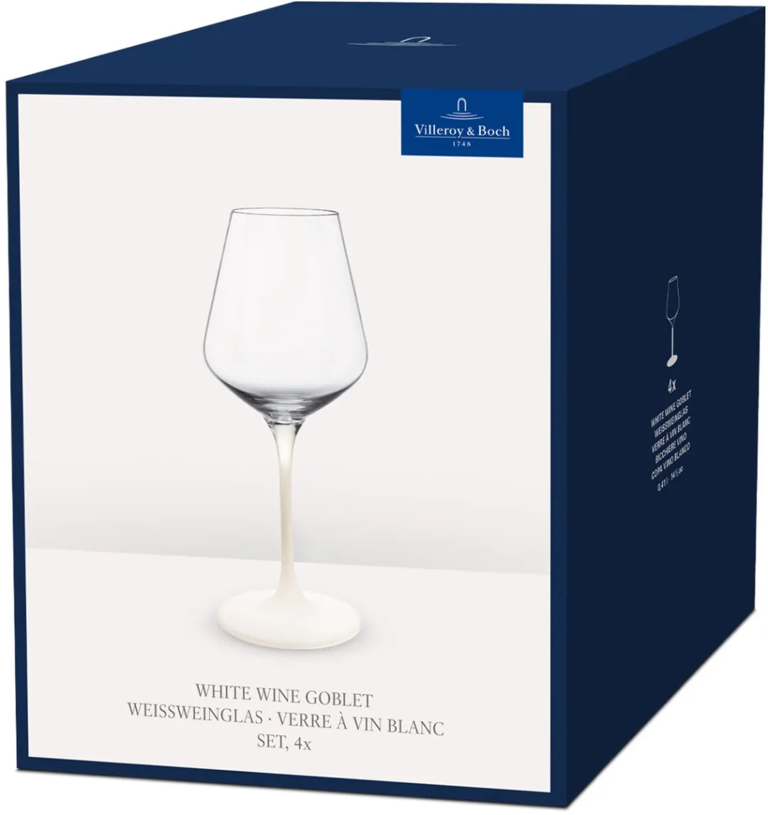 Villeroy & Boch Manufacture Rock Weißweingläser 380ml - Set van 4