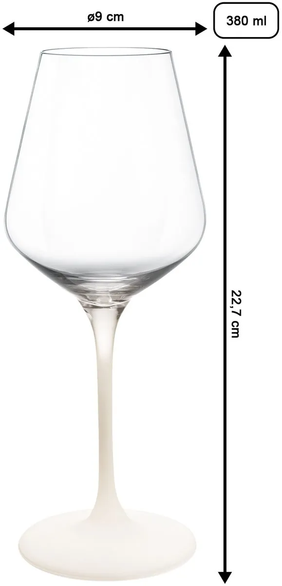 Villeroy & Boch Manufacture Rock Weißweingläser 380ml - Set van 4