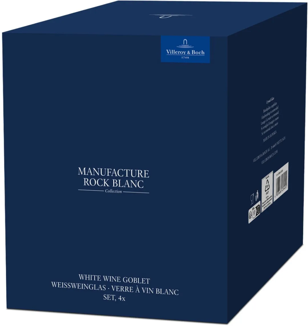 Villeroy & Boch Manufacture Rock Weißweingläser 380ml - Set van 4