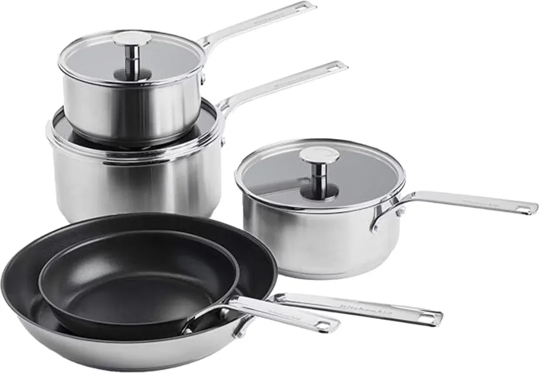 KitchenAid 8-delige Pannenset RVS