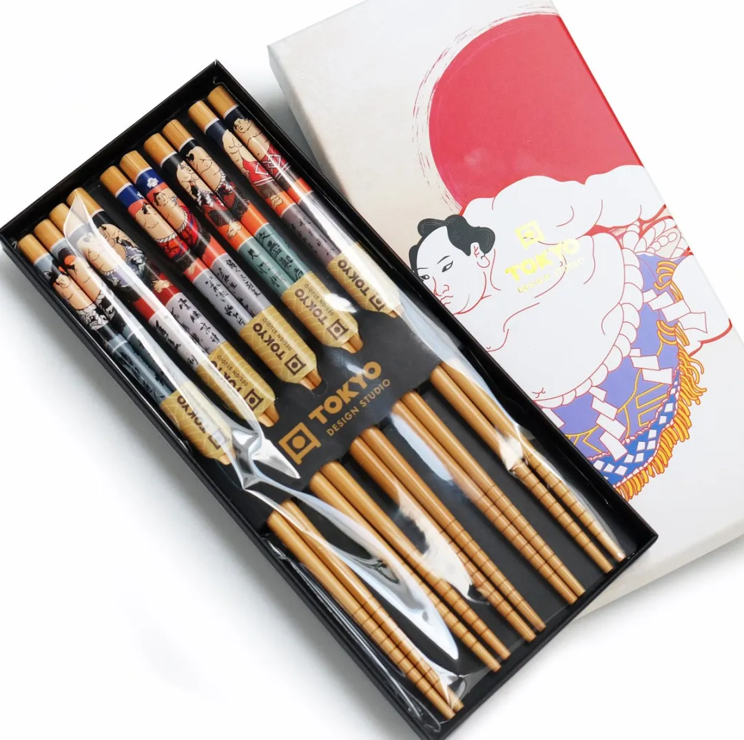 Tokyo Design Studio SUMO Eetstokjes Giftbox 5 Stuks - Bruin
