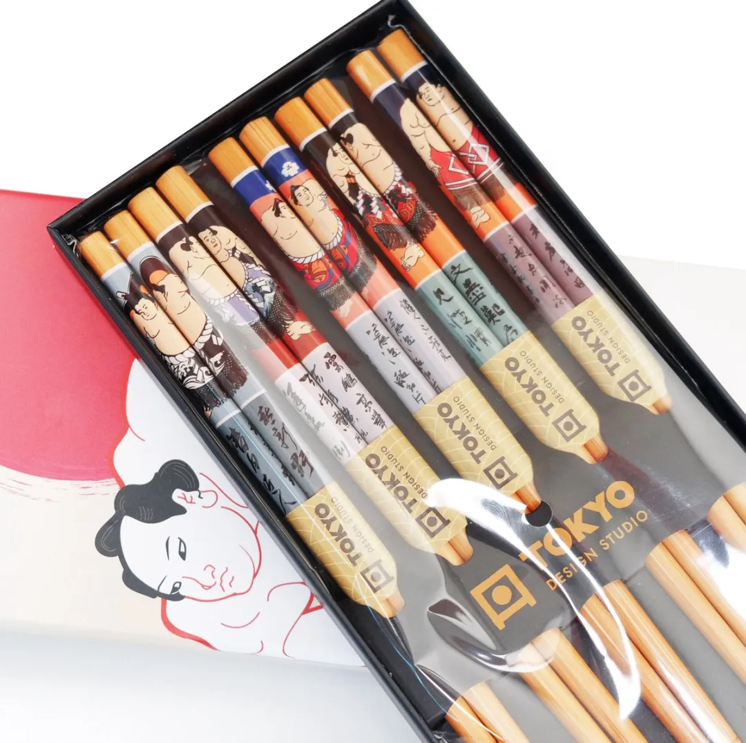 Tokyo Design Studio SUMO Eetstokjes Giftbox 5 Stuks - Bruin