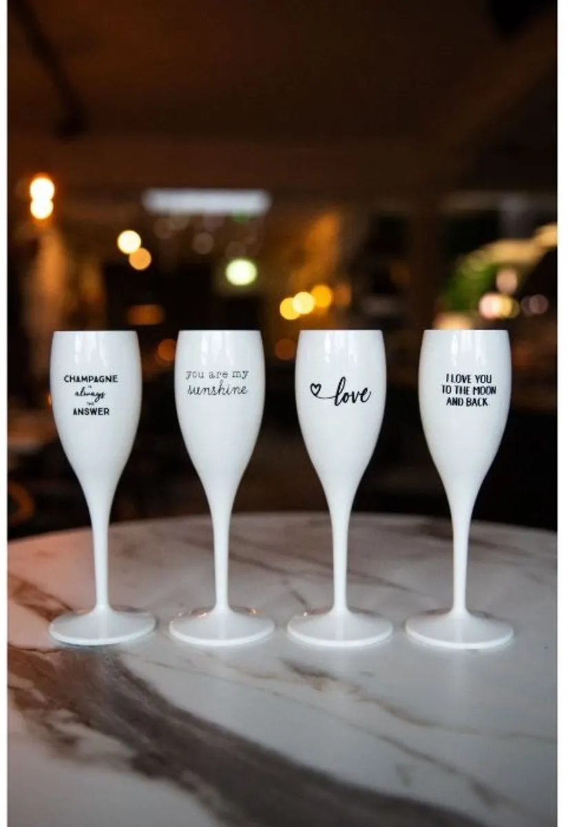 Koziol Champagneglas 'Champagne is the Answer' 0,1L - afbeelding 2 van 4