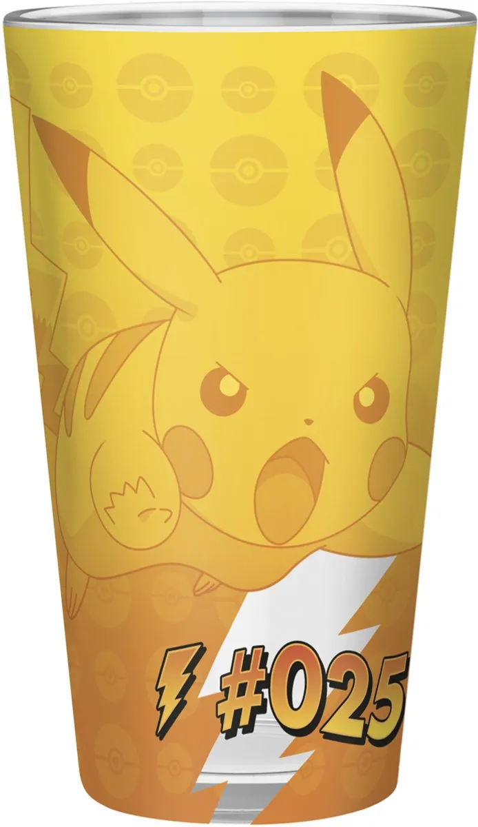 Pokémon Pikachu Drinkglas - Transparant