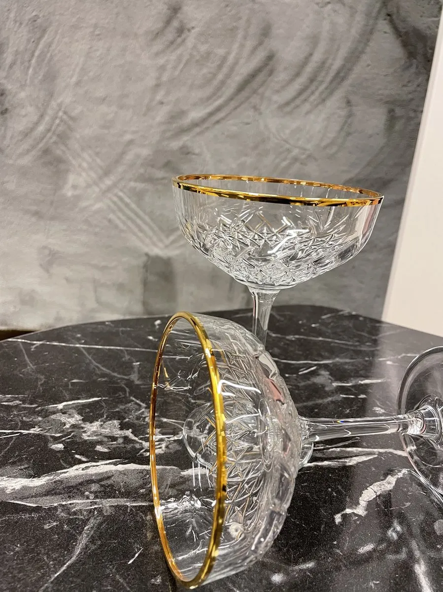Pasabahce Champagnecoupe Timeless 27cl - Transparant Goud - 4 Stuks