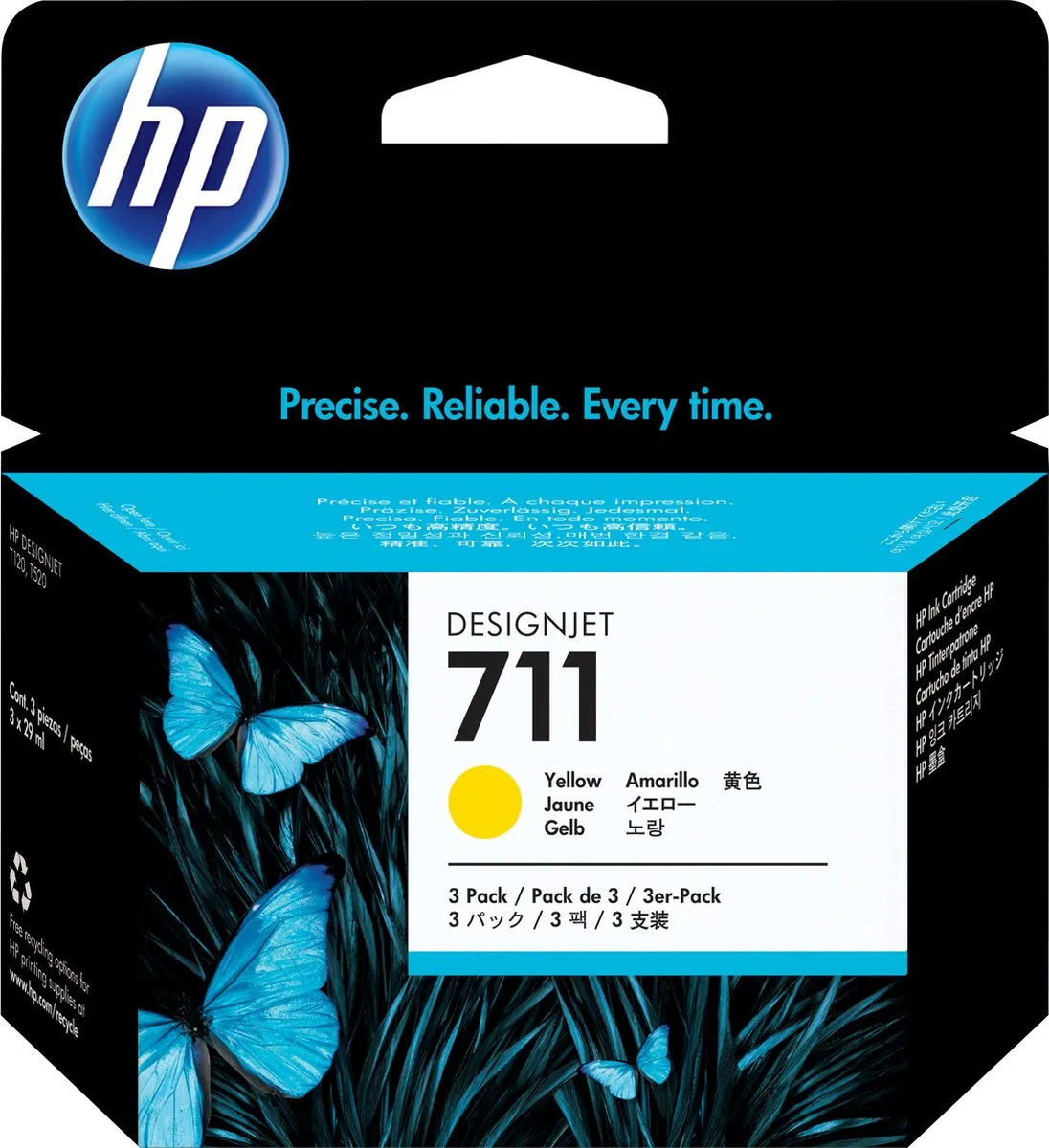 HP 711 Geel Inktcartridge - 29ml