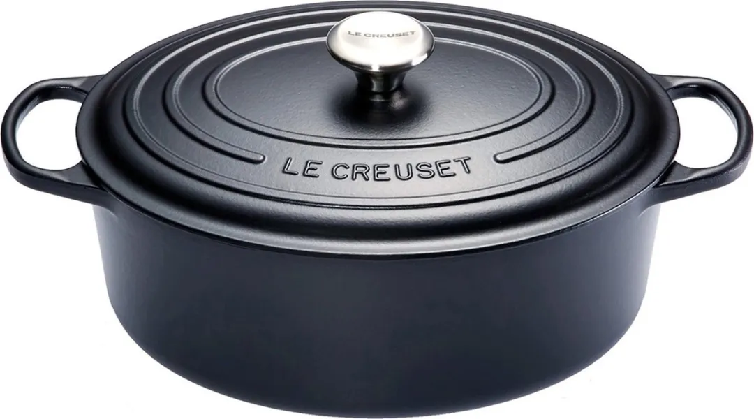 Le Creuset Braadpan Signature Ovaal Mat Zwart