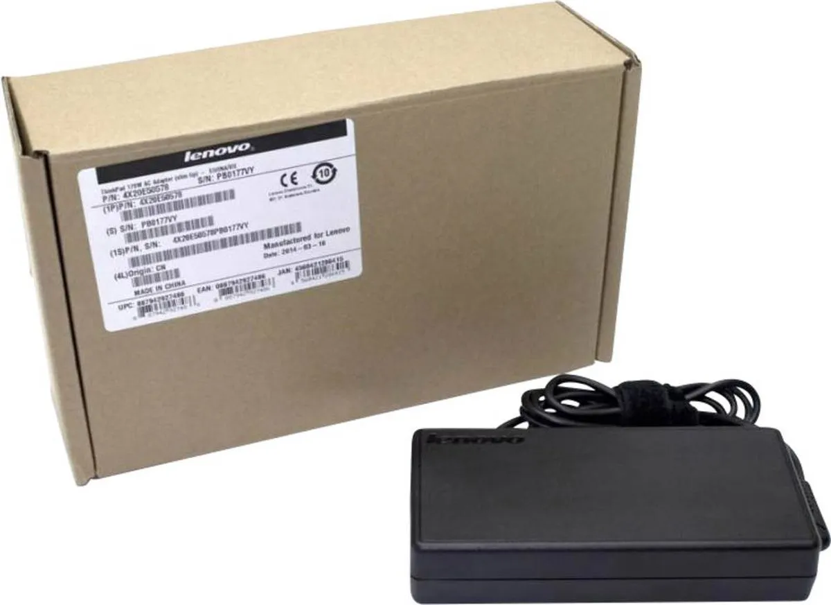 Lenovo ThinkPad 170W Netvoeding - 20V/8.5A - Zwart