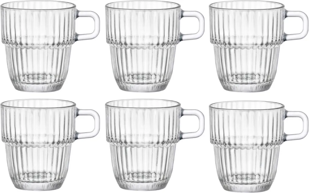 Bormioli Rocco Koffiekopjes 185ml - Transparant - 6 Stuks