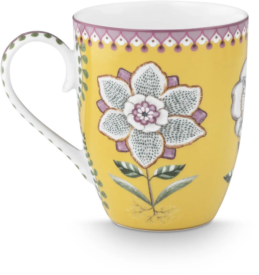 Pip Studio Tea for One Set Lily & Lotus - Geel - 1 Persoon - 3-delig
