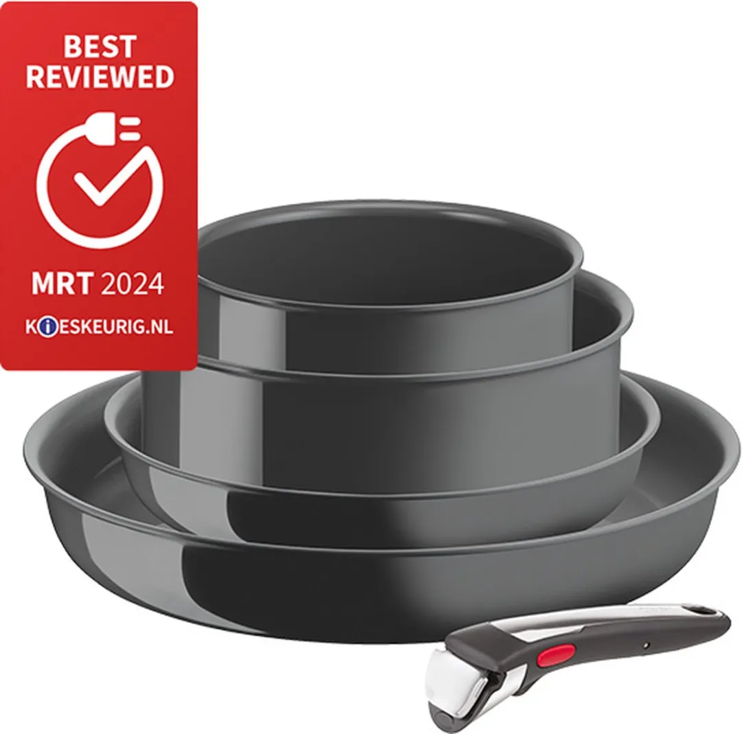 Tefal Ingenio Renew L2619002 Koekenpannenset 5-delig - Grijs