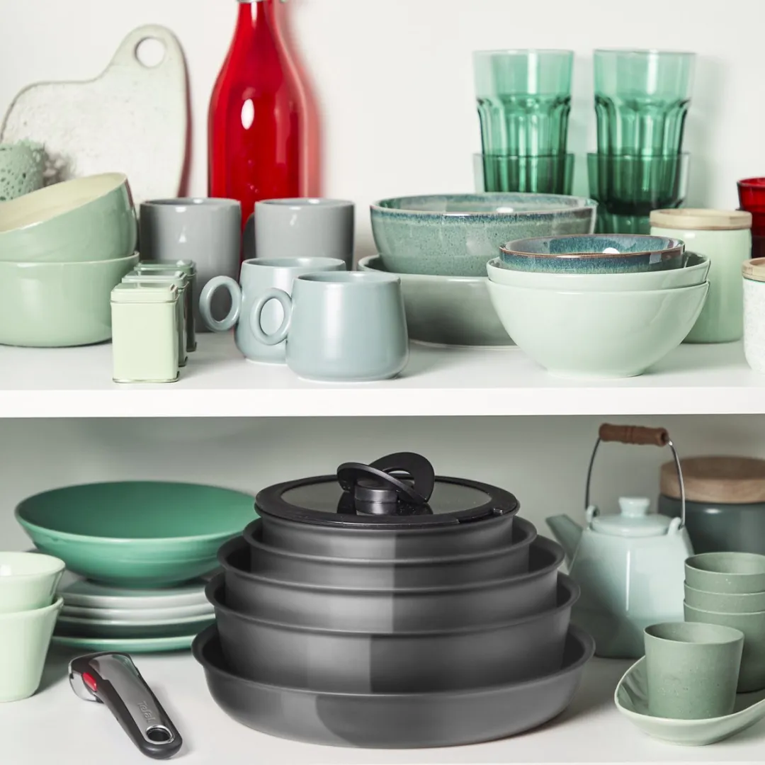 Tefal Ingenio Renew L2619002 Koekenpannenset 5-delig - Grijs