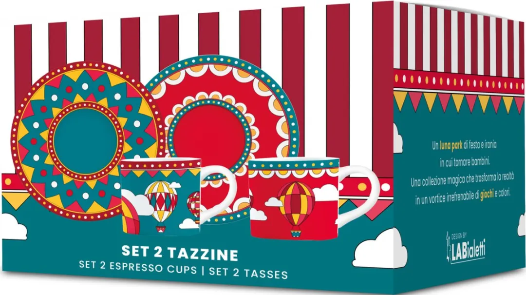 Bialetti Winter Wonderland Espressokop & Schotel - 2 Stuks - 90ml