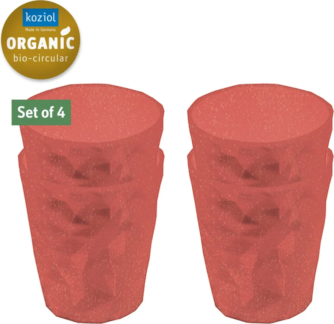 Koziol Club S 2.0 Drinkbekers - 250ml - 4 Stuks Roze