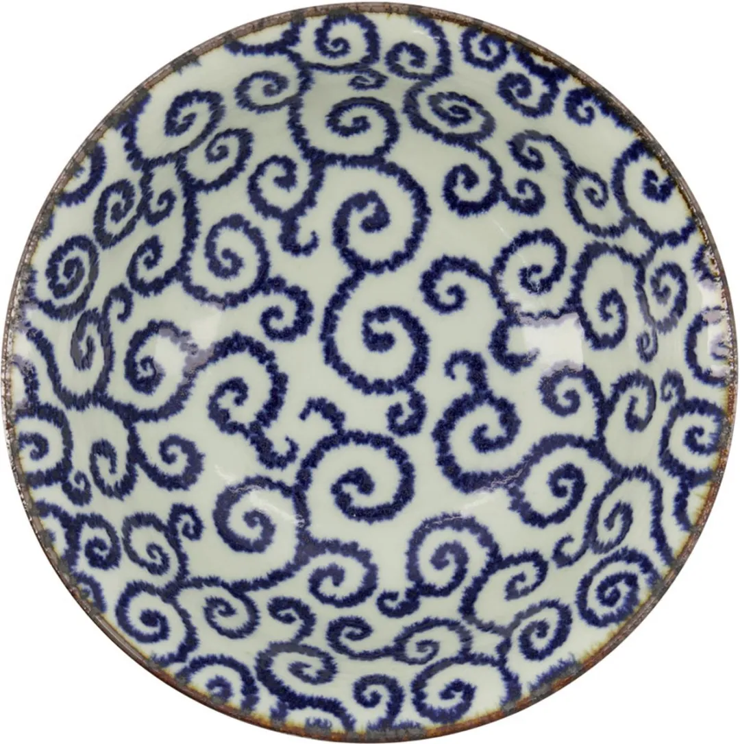 Tokyo Design Studio Ten Karakusa Kom 18.8x7.8cm 1000ml - Wit/Blauw