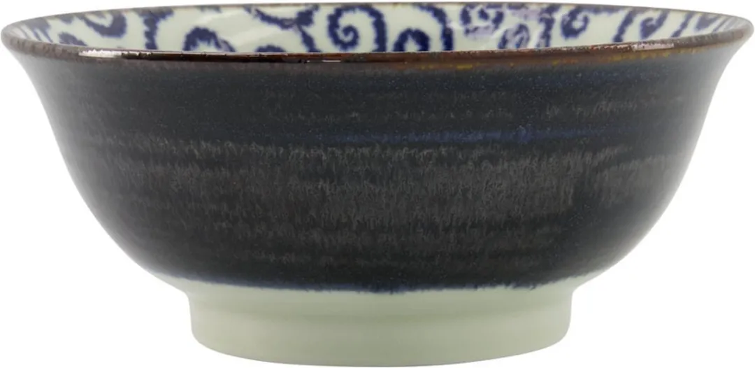 Tokyo Design Studio Ten Karakusa Kom 18.8x7.8cm 1000ml - Wit/Blauw