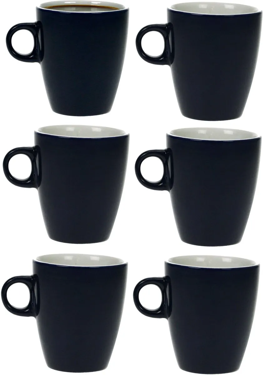 Cosy&Trendy Koffiekopjes 419367 - 190ml Donkerblauw Keramiek