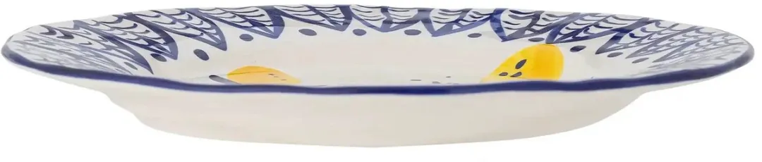 Bloomingville Bord Aardewerk Blauw 27cm