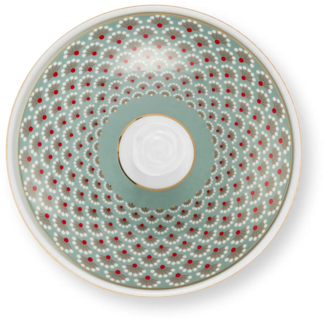 Pip Studio Blooming Tales Suikerpot 51.008.058 - Bruin met blauw