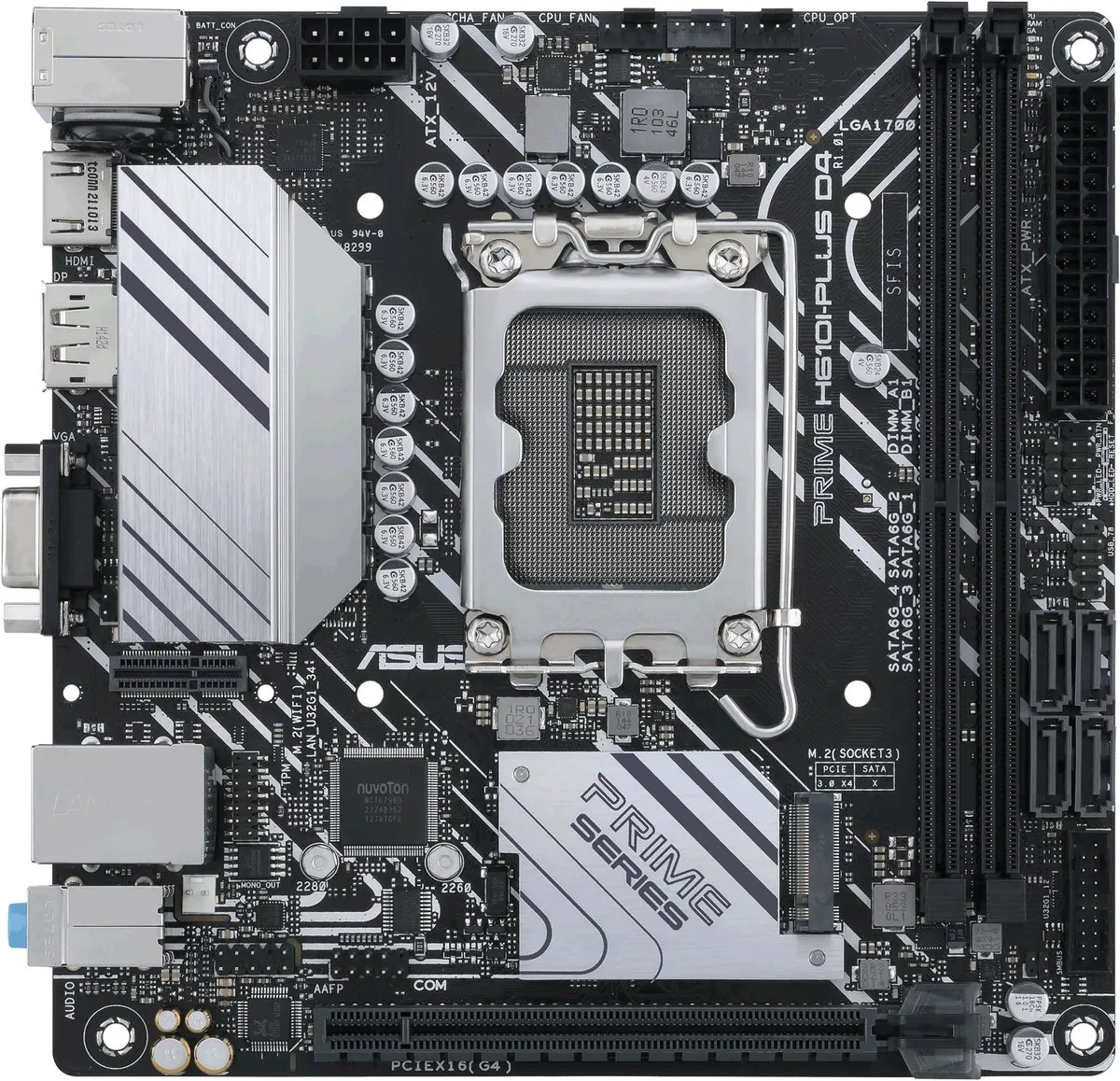 ASUS PRIME H610I-PLUS D4-CSM Mini ITX Moederbord - afbeelding 6 van 6