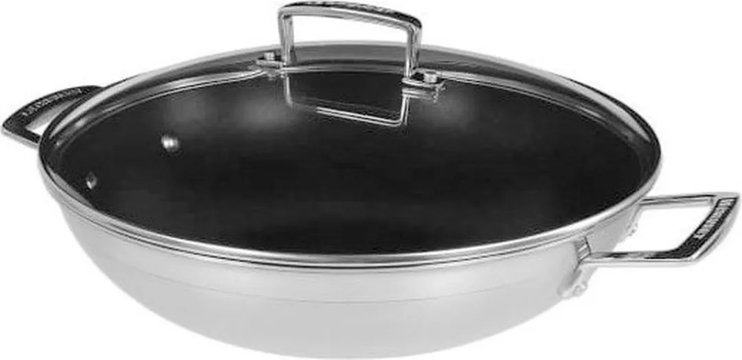 Le Creuset Wokpan Magnetik 30cm - 4.3L - RVS