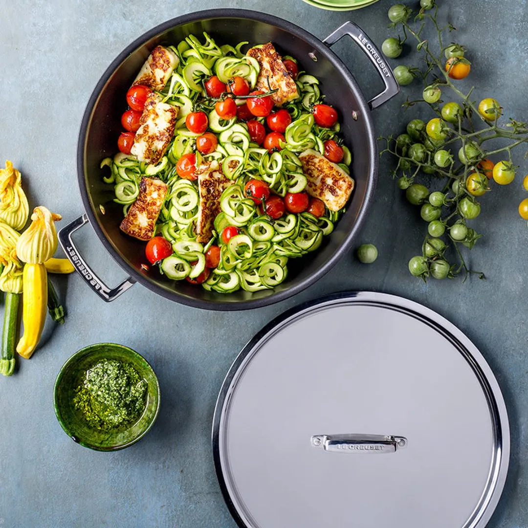Le Creuset Wokpan Magnetik 30cm - 4.3L - RVS