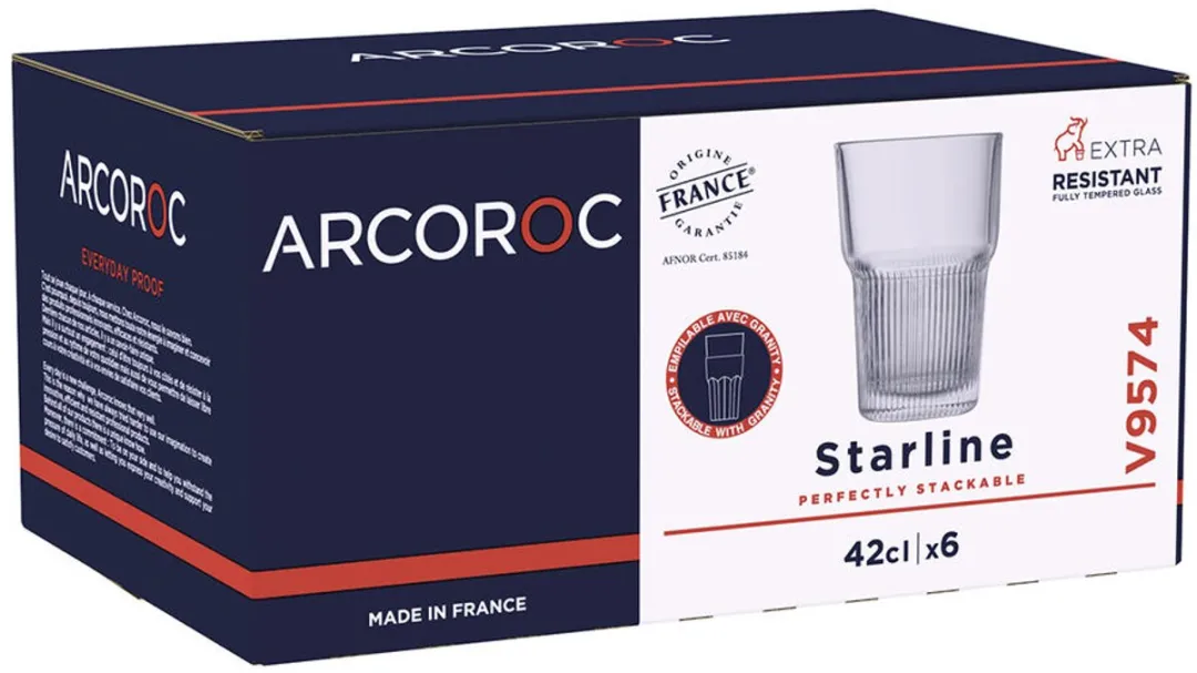 Arcoroc Starline Glas 420ml - 6 Stuks
