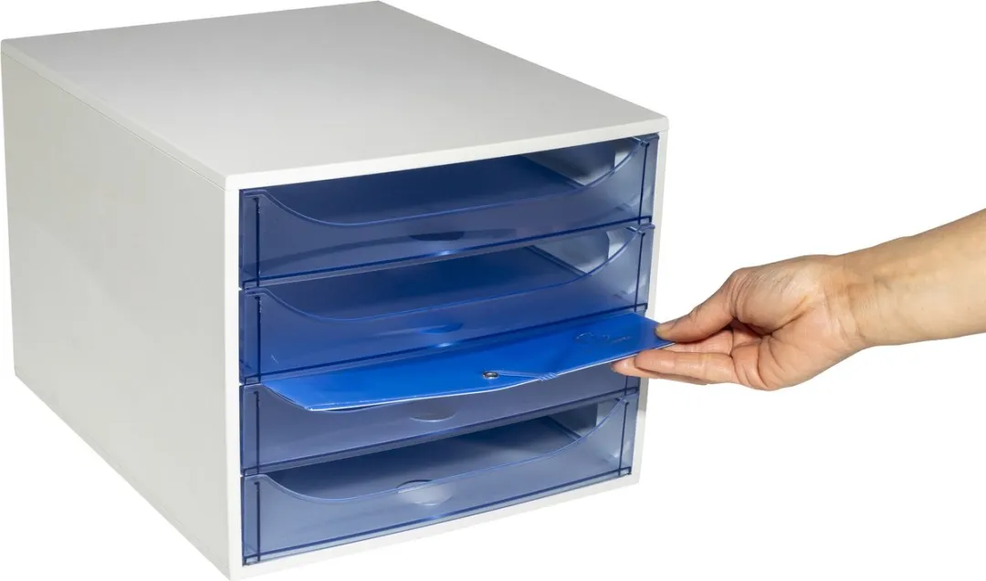 Exacompta ECOBOX Ladenblok 4 Laden - Ijsblauw - 32 Stuks