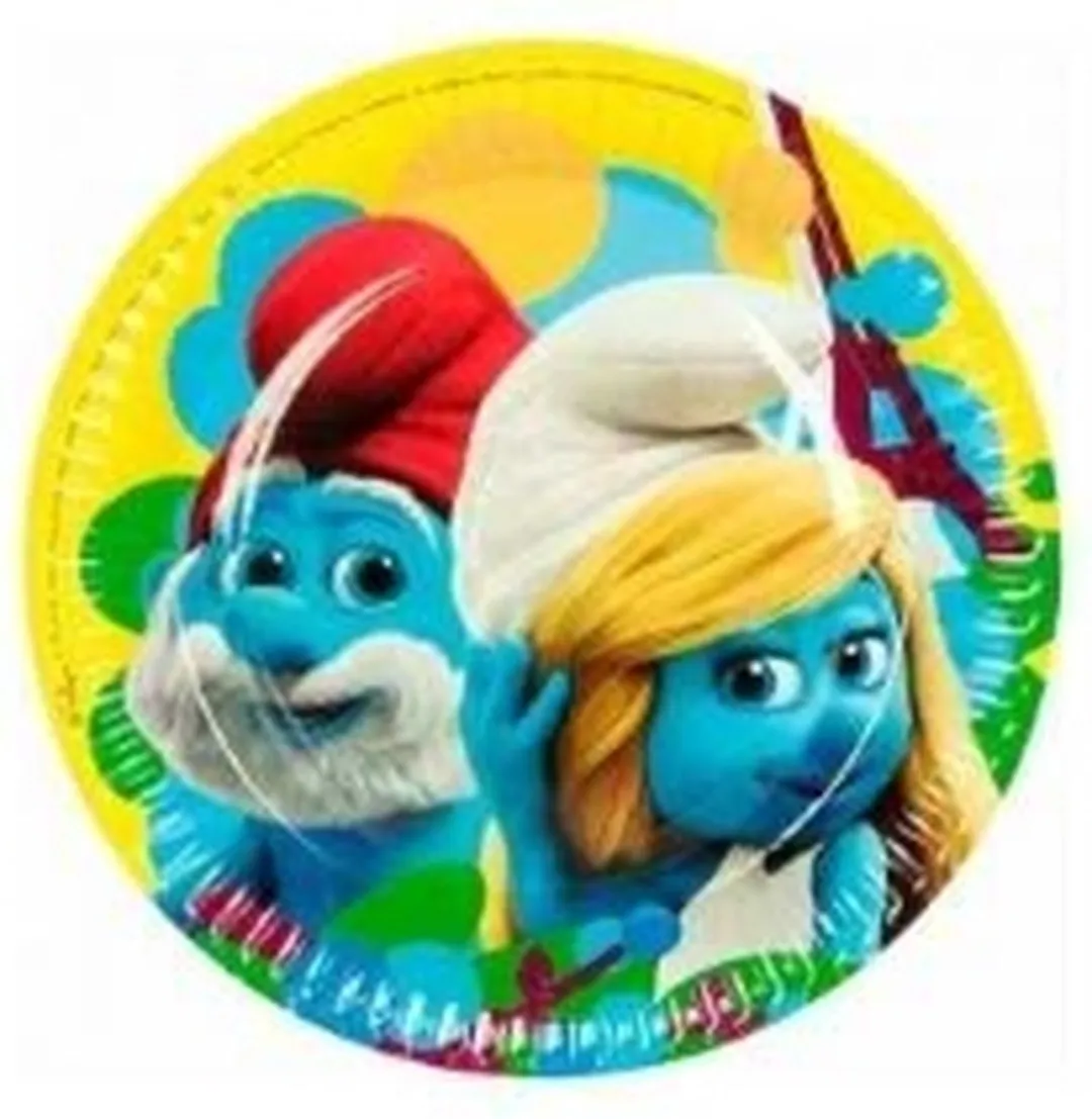De Smurfen Verjaardagsbordjes Karton