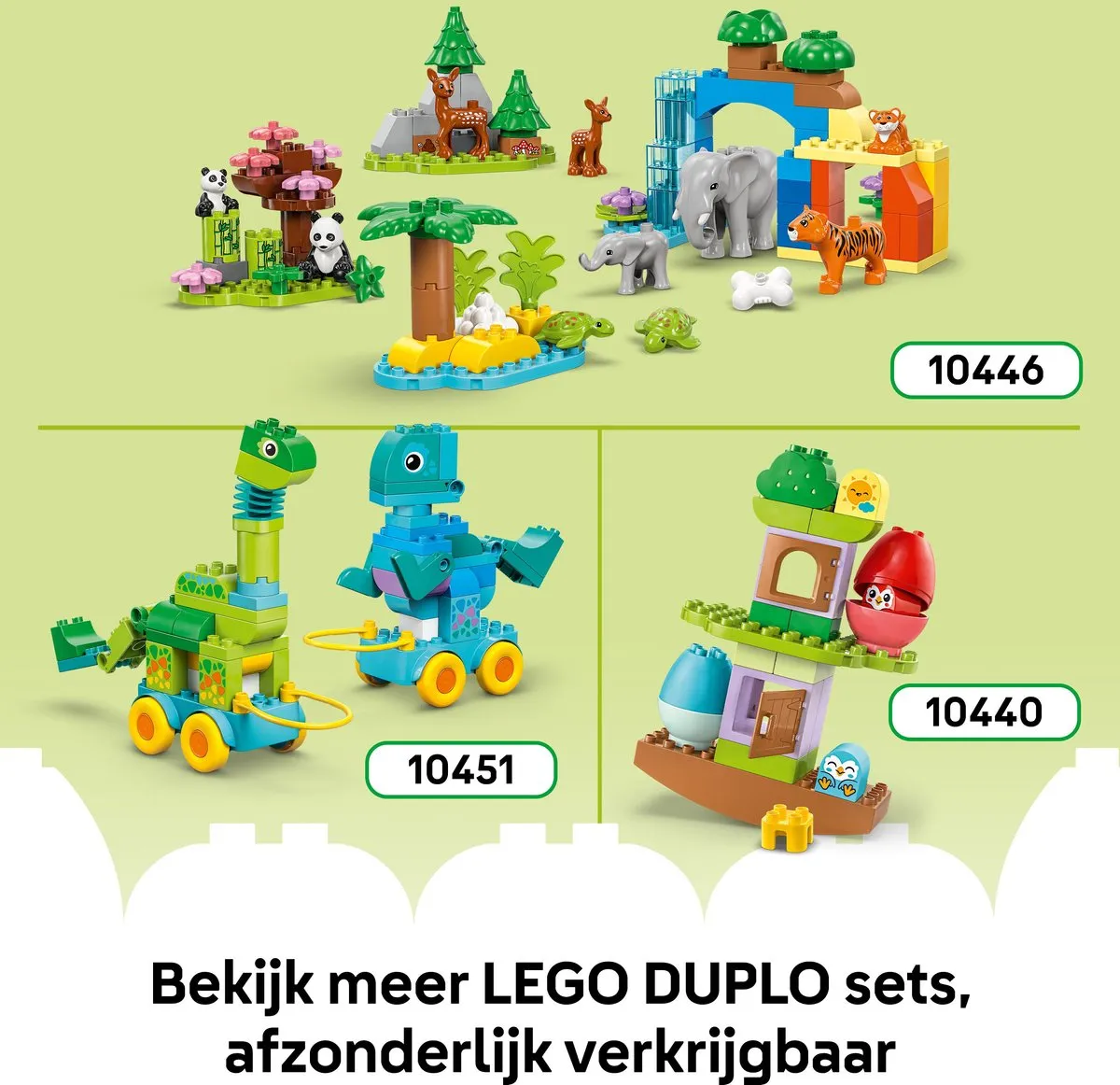 LEGO DUPLO Dieren op Wielen 10448 - 58 Stukken - Multicolor