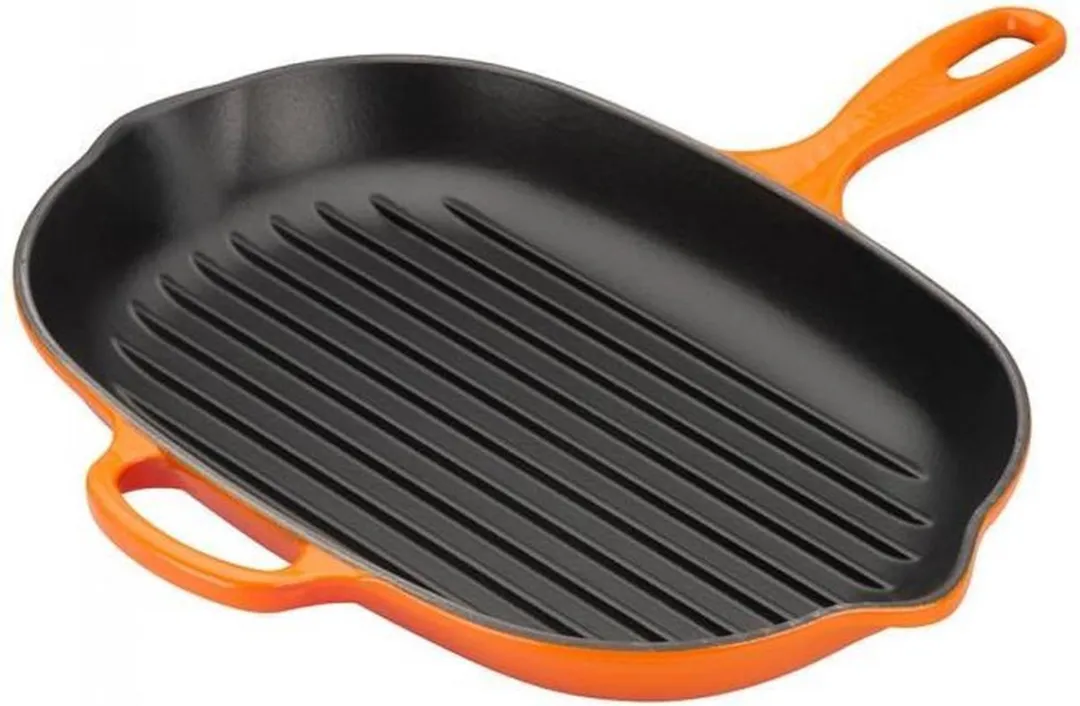 Le Creuset Ovale Grillpan 32x22cm Oranjerood