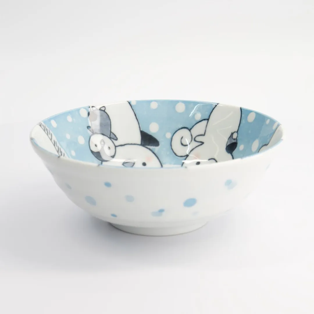 Tokyo Design Studio Kawaii Ramen Kom Dieren Blauw 1000ml
