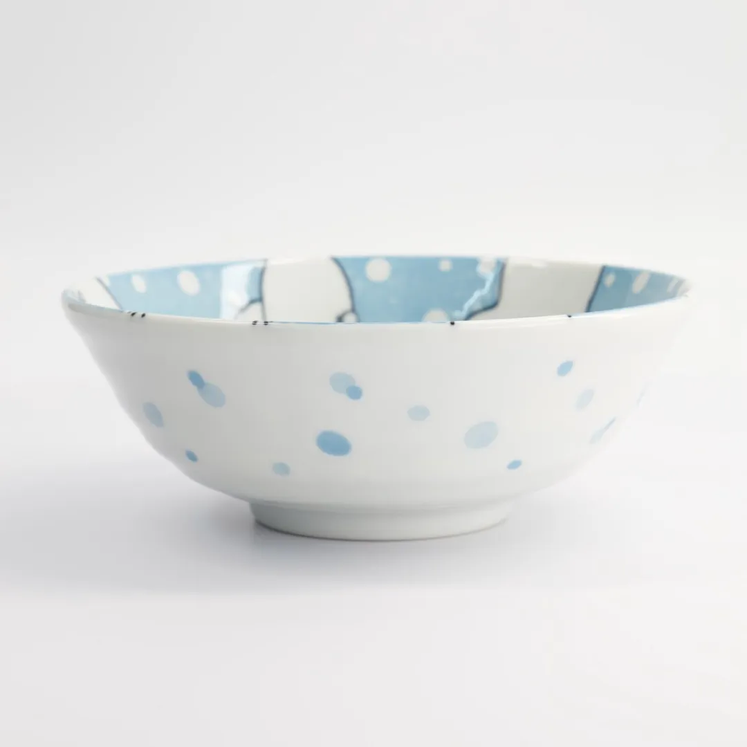 Tokyo Design Studio Kawaii Ramen Kom Dieren Blauw 1000ml