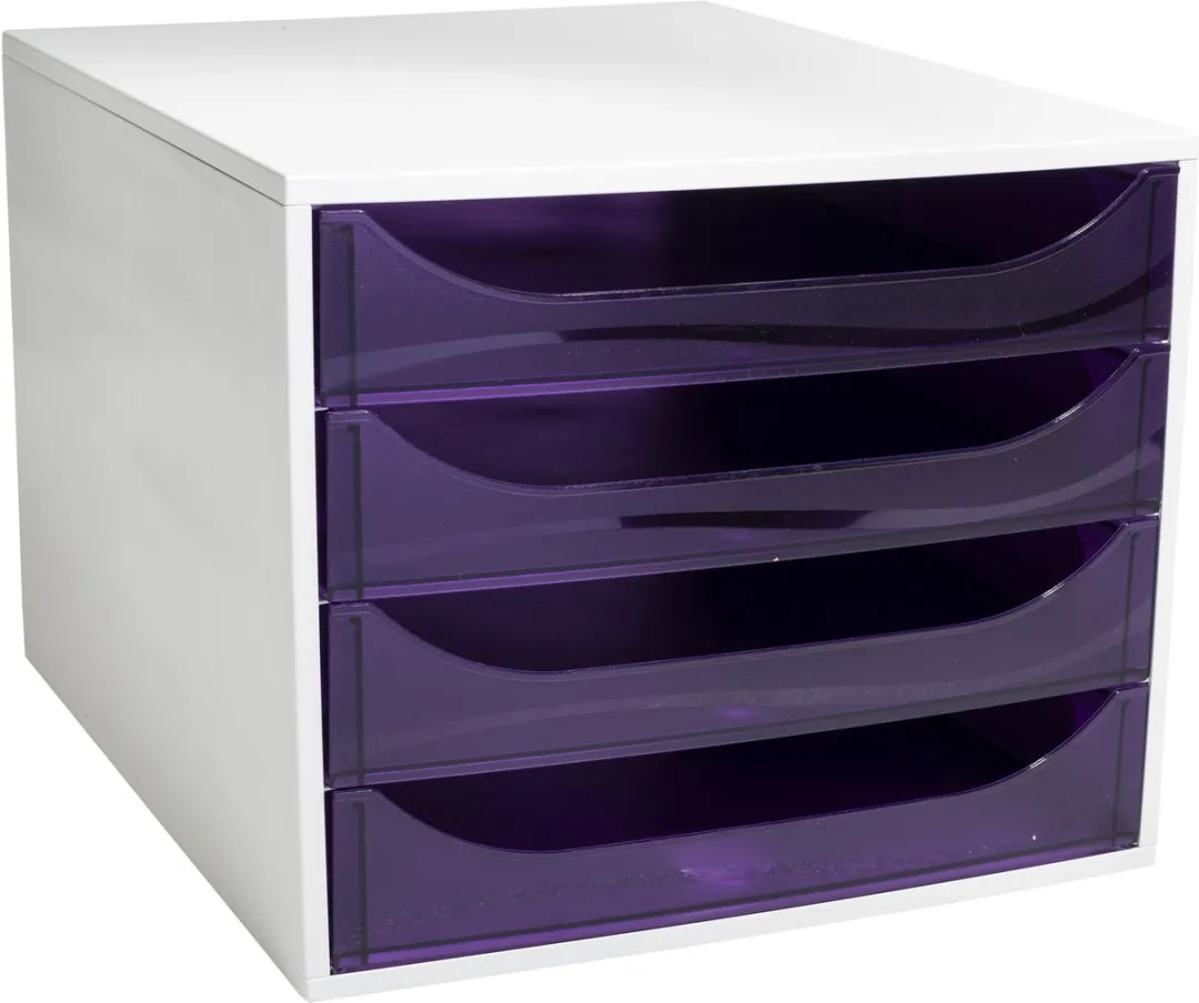 Exacompta ECOBOX Ladenblok 4 Laden - 32 Stuks - Purper