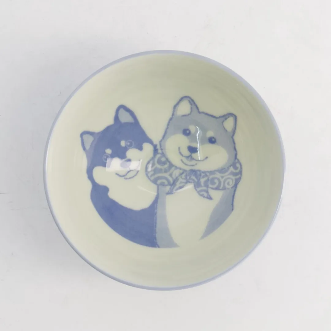 Tokyo Design Studio Kawaii Rijstkom Shiba Hond - Blauw 350ml