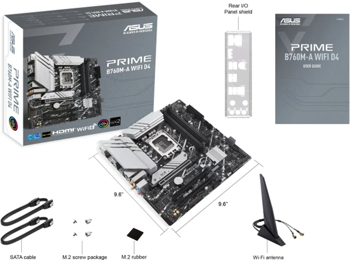 ASUS PRIME B760M-A WIFI D4 Motherboard - Intel B760 - microATX