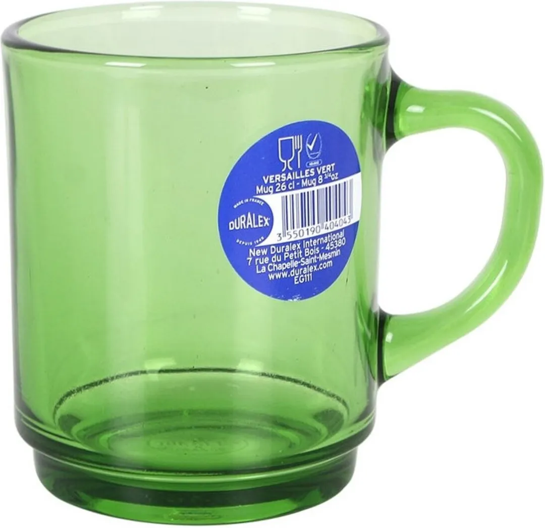 Duralex Versailles Glas 260ml - Groen - 6 Stuks