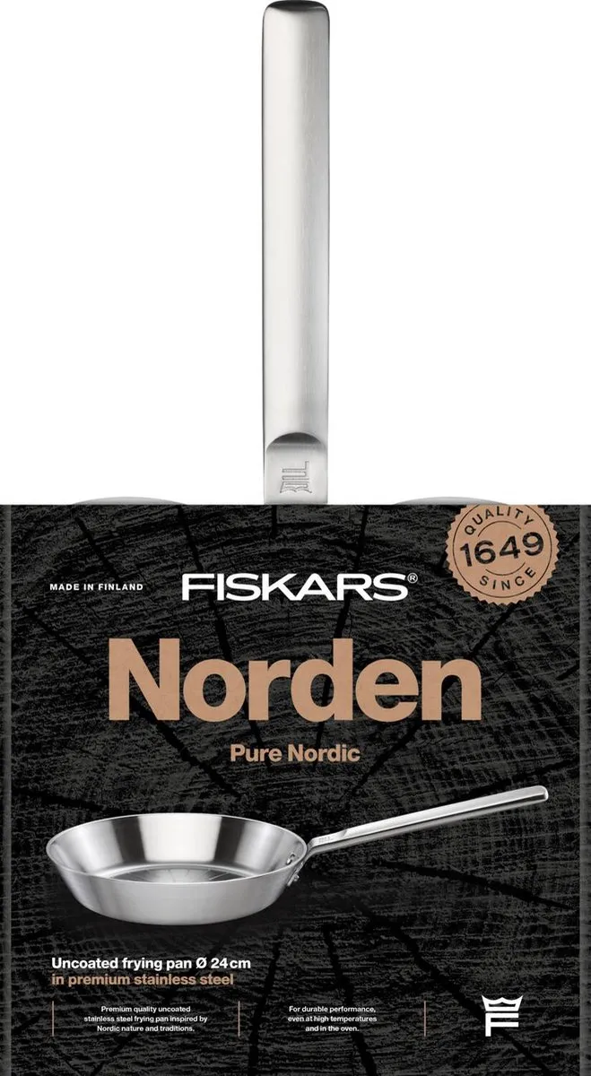 Fiskars Norden RVS Koekenpan 24cm - Inductie