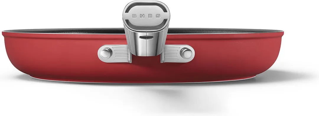 Smeg Koekenpan Rood 30cm - Anti-aanbaklaag