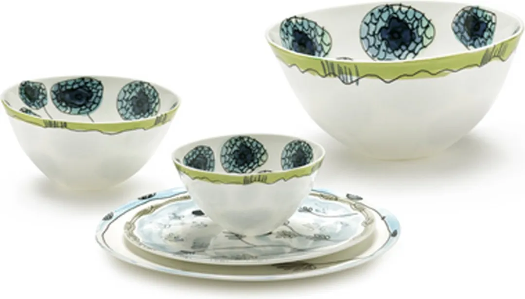 Serax Marni Midnightflowers Kom 18cm - 2 Stuks