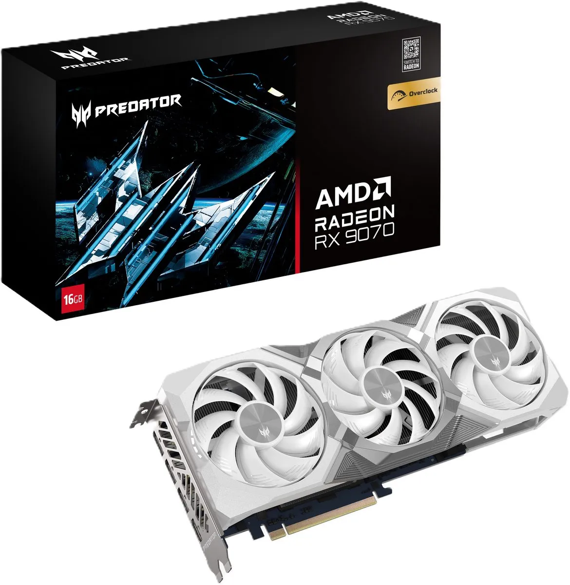 Acer Predator BiFrost RX 9070 OC 16GB Wit DP.Z4GWW.P02