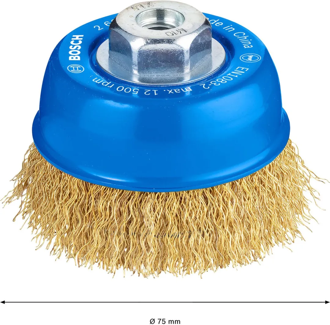 Bosch Professional Komborstel 75/M10 Gegolfd - 7,5cm - Koper/Rood